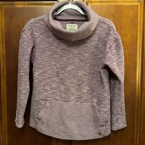Burton Ellmore Pullover Funnel-neck Kangaroo Pocket Burgundy Size Small